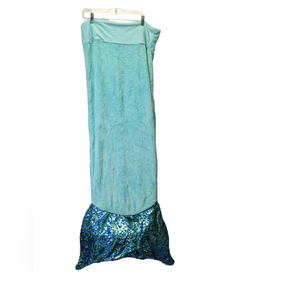 Kids Plush mermaid blanket sleeping bag 18x52" perfect condition sequins